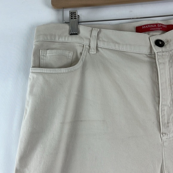 Marina Rinaldi Slim NWT Off-White Brushed Cotton Pants - Picture 3 of 12